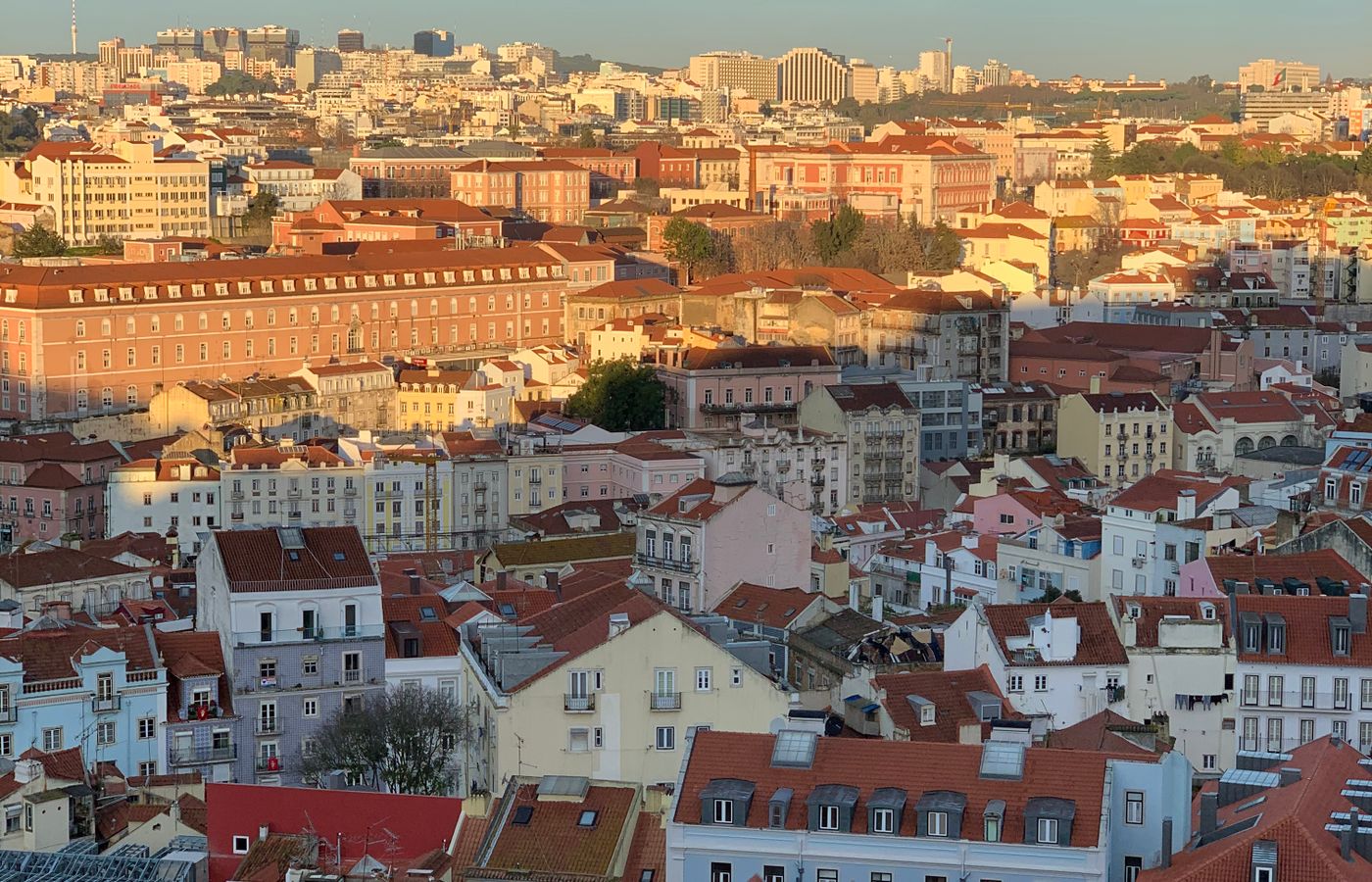 Sunset over Lisbon’s terracotta rooftops